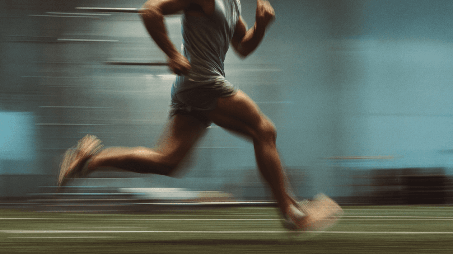 Blurred shot of a person running